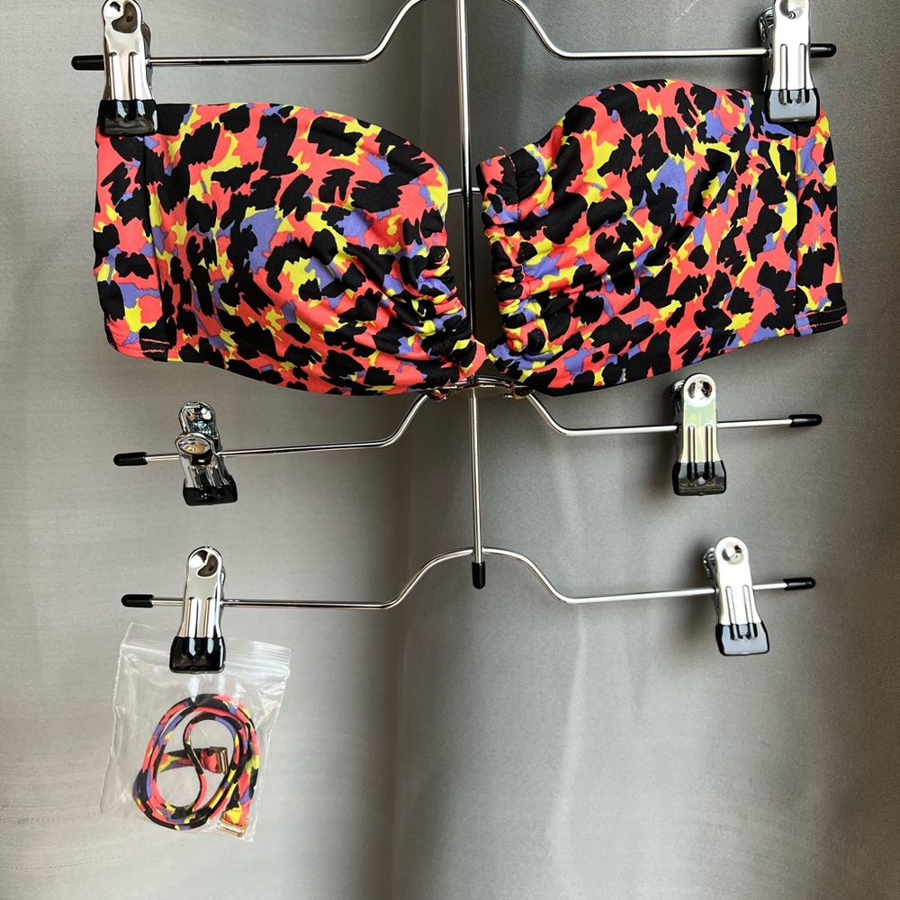 Victoria's Secret Black and Pink Bikini Top
